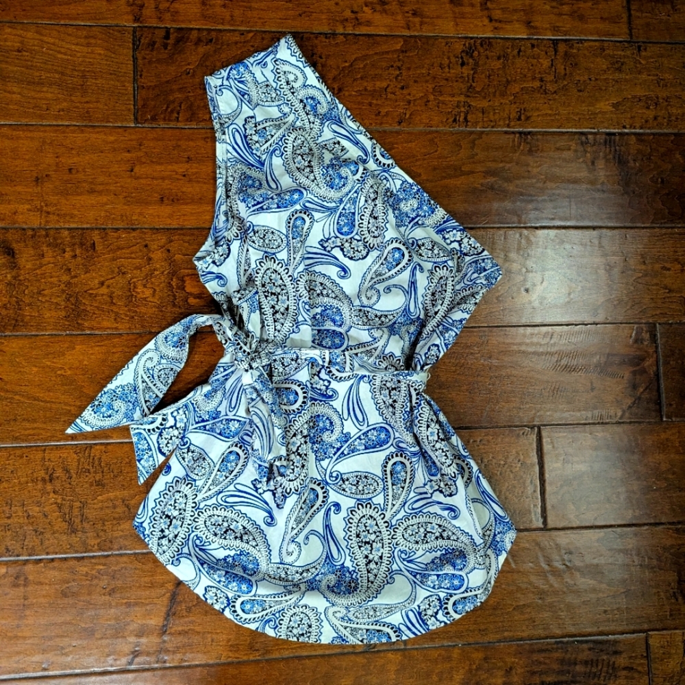 Nwt Banana Republic One Agoulder Paisley Top Med